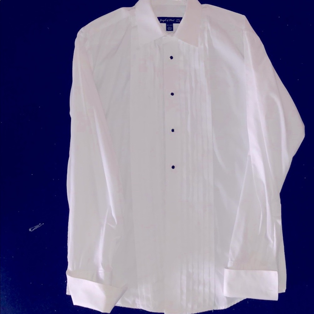 Formal white tuxedo button up